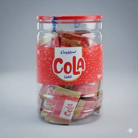 CANDYLAND COLA GOLD CANDY JAR 50PC