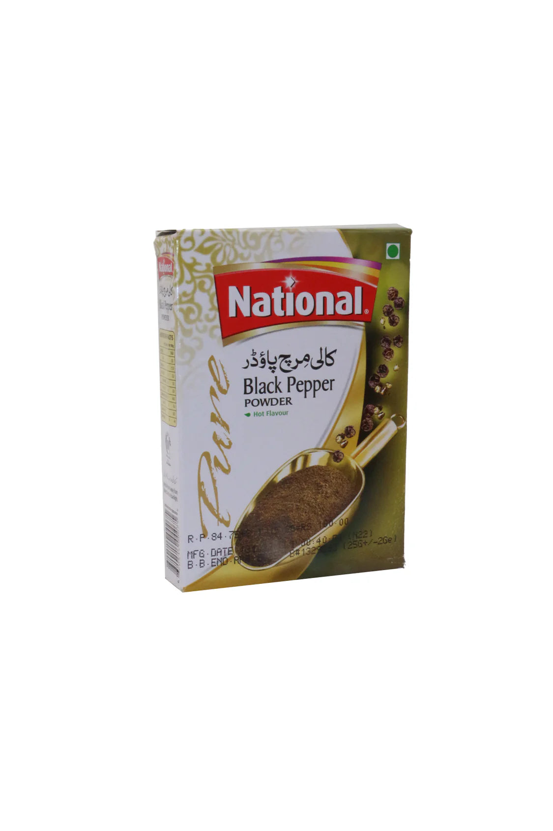 (NATIONAL) BLACK PEPPER POWDER 50GM BOX