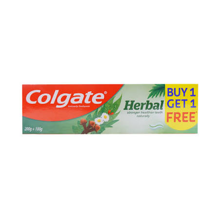 COLGATE HERBAL TOOTH PASTE 200+100GM BUY 1 GET 1 OFFER