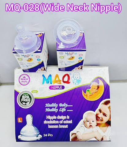 MAQ WIDE NECK NIPPLE 2PC PACK