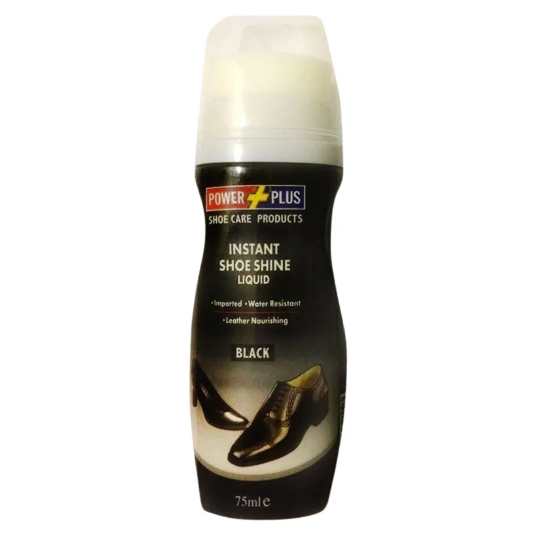 (POWER PLUS) SHOE SHINE BLACK LIQUID 75ML